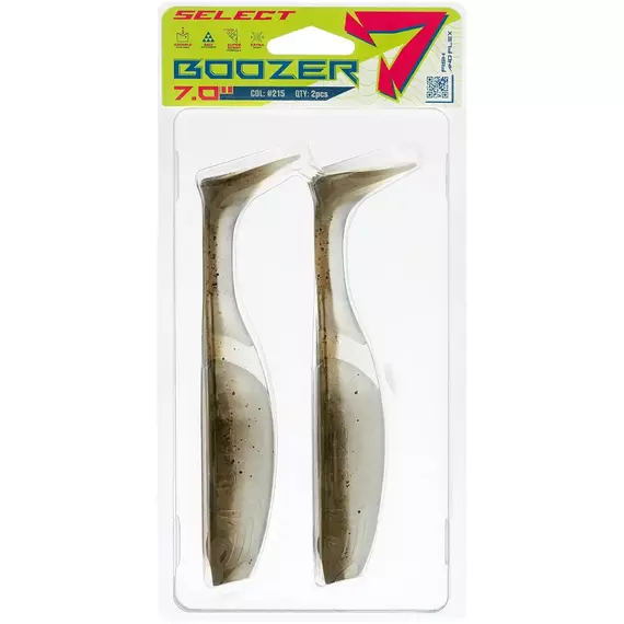 Силікон Select Boozer SE 7" #215 (2 шт / уп), Длина силикона: 7" (17.5 см), Расцветка силикона: 215, фото , изображение 2